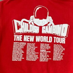 Childish Gambino The New World Tour
2024 Red Zip Up Hoodie